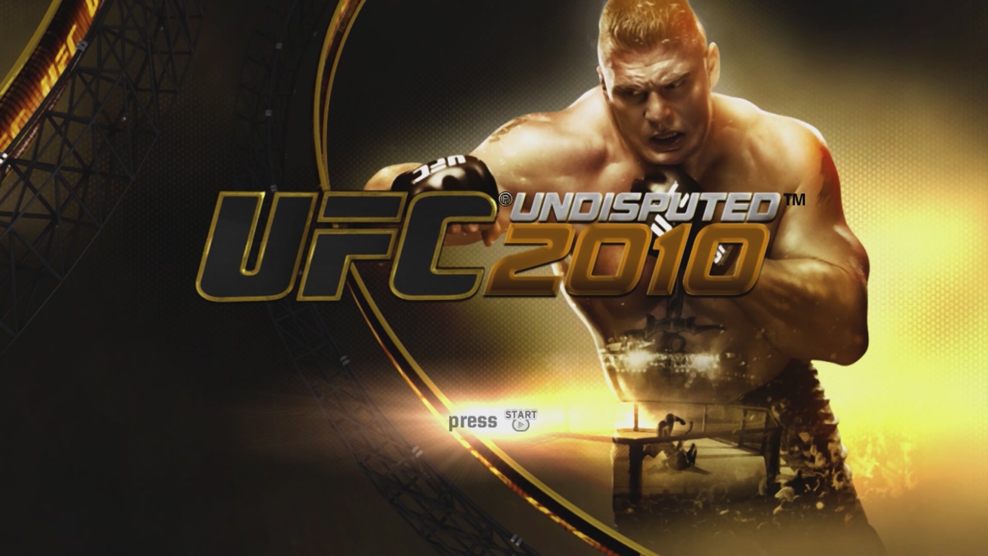 UFC Undisputed 2010 title screen for Xbox 360